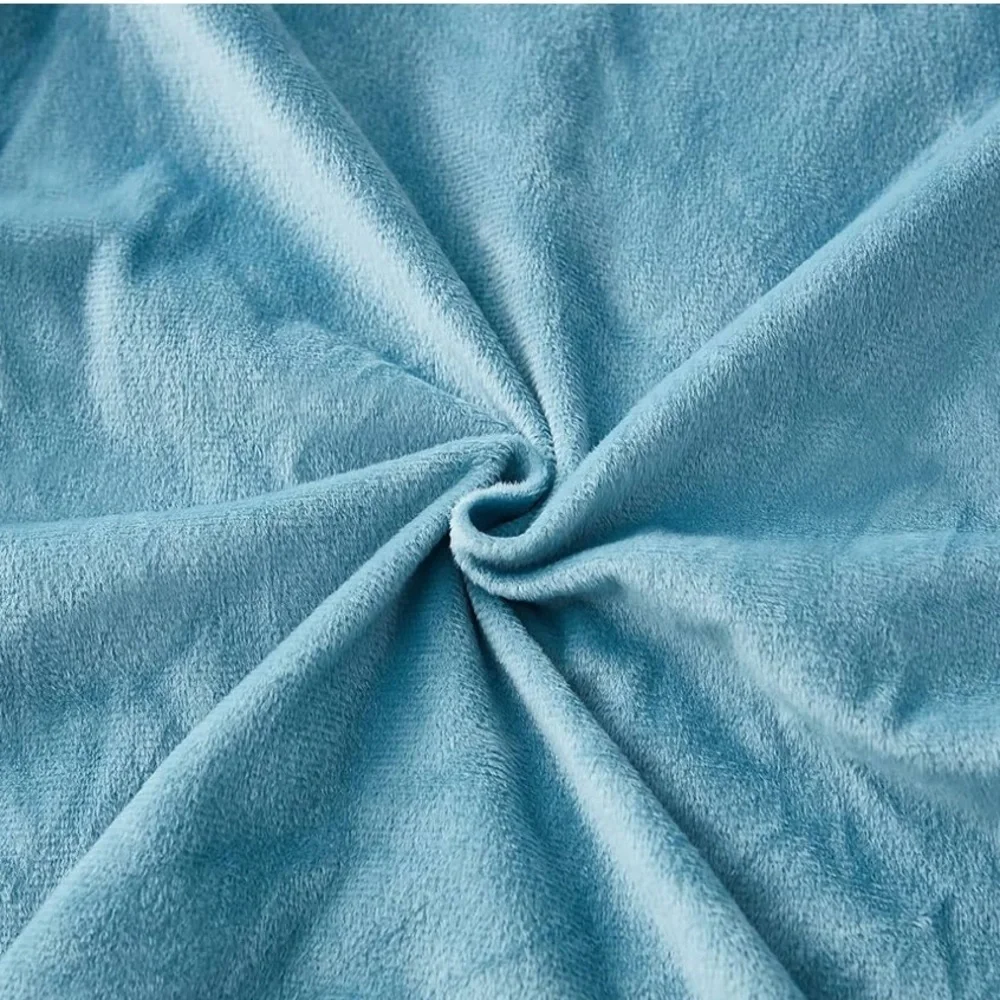 Velvet Diamond-Stitch Bedspread with Tassel Fringe Turquoise Twin NWT